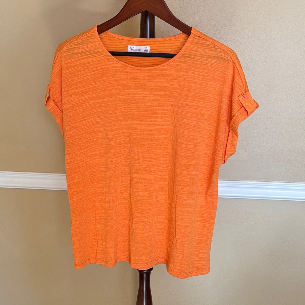 89th & Madison Bright Orange Short Sleeve Tee